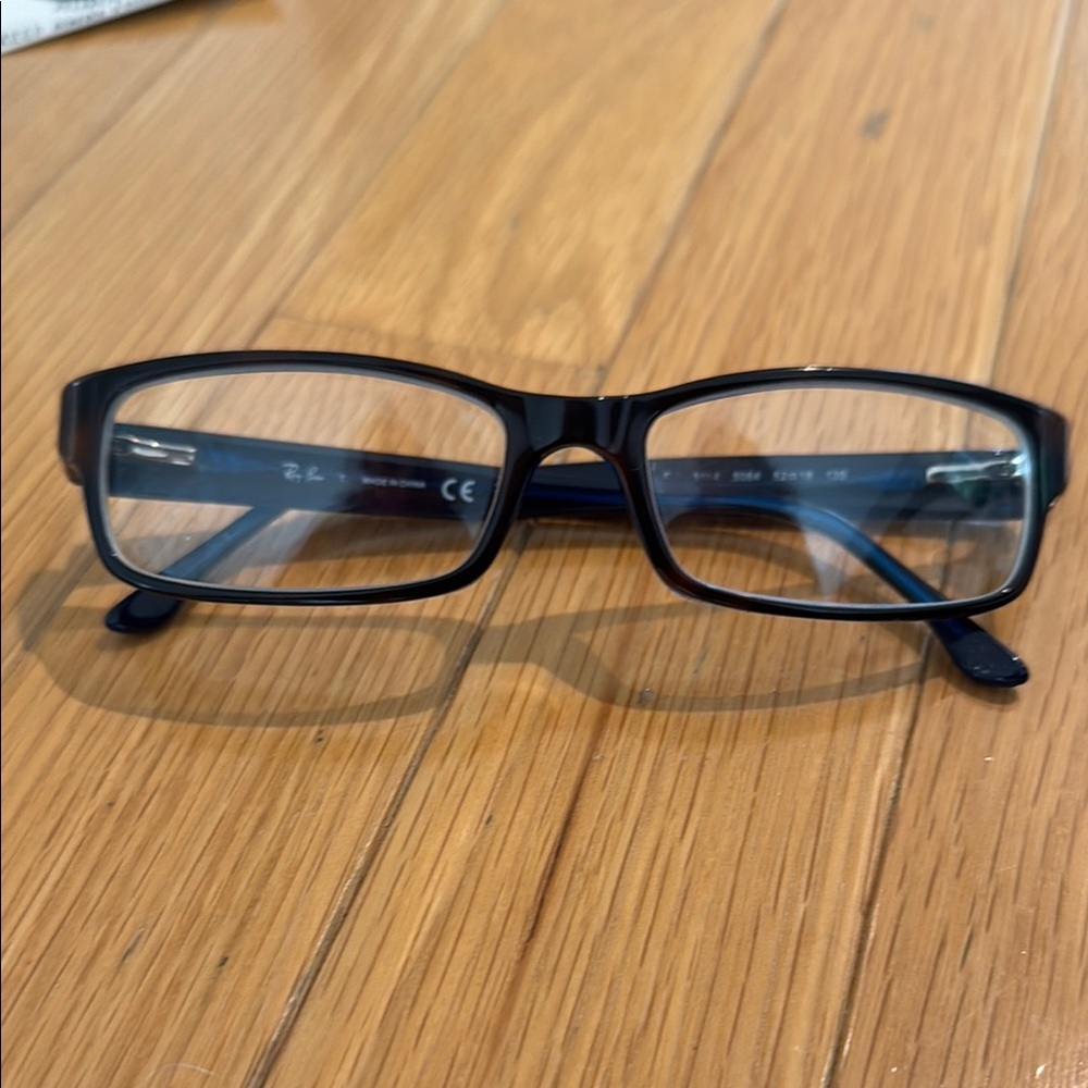 Ray-Ban RB5114 5064 Eyeglasses Rectangle Blue Full Rim Frame 52-16-135